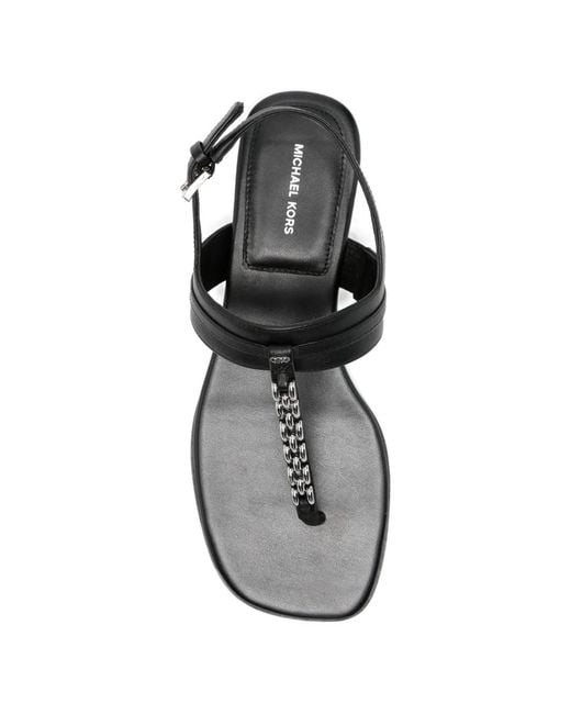 MICHAEL Michael Kors White Marcia Thong Sandal T. 010