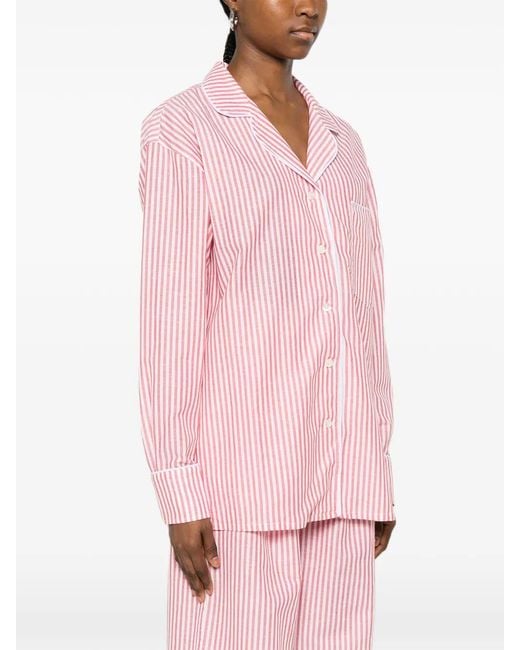 Riviera Pink Striped-Pattern Shirt