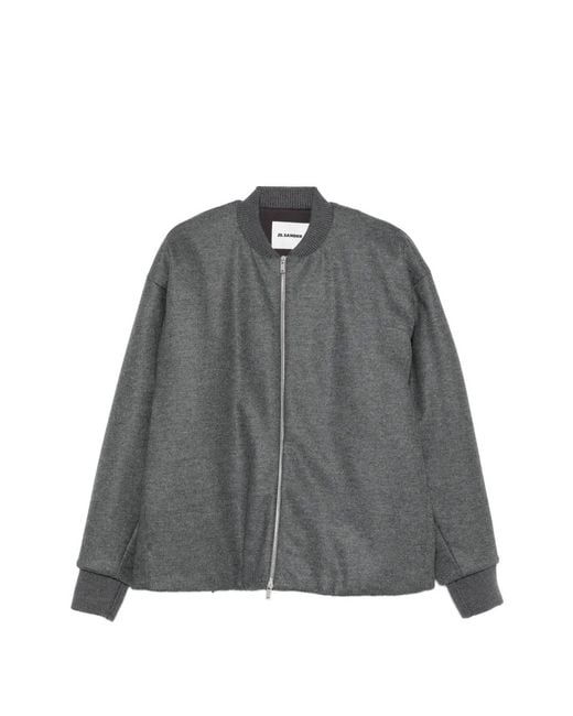 Jil Sander Gray Veste À Fermeture Zippée for men