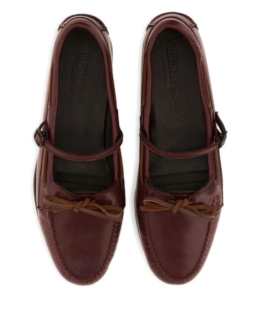 Hereu Brown Buckle Tie Loafers