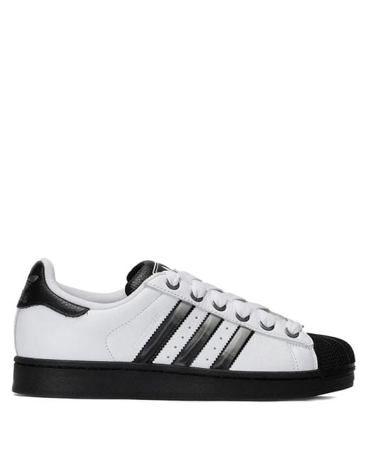 メンズ Adidas Superstar Ii ストライプ スニーカー Black