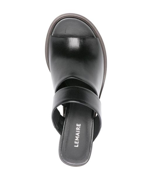 Lemaire Black 55Mm Leather Mules