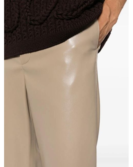 Nanushka Natural Drawstring Straight-Leg Trousers for men