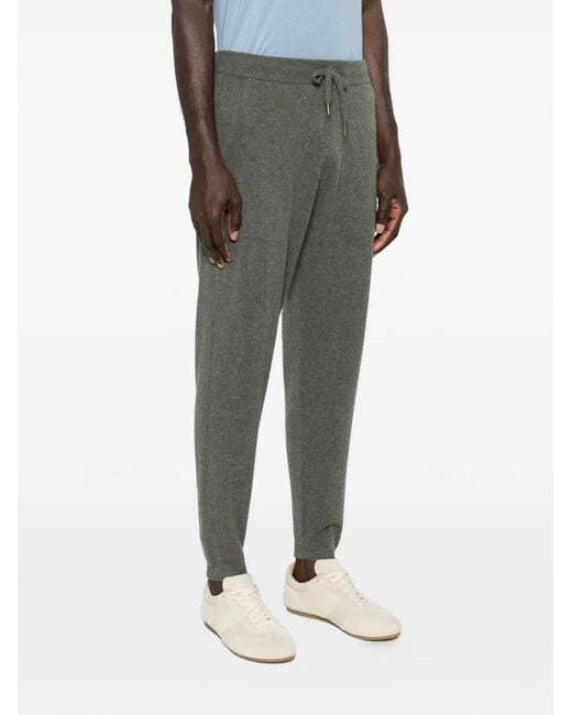 Bompard Gray Drawstring-Fastening Track Pants for men