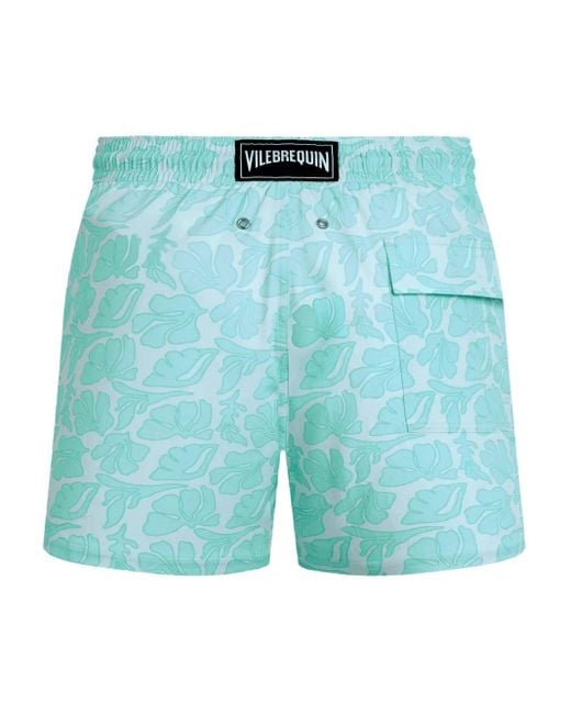 Vilebrequin Blue Seashells-Pattern Swim Shorts for men