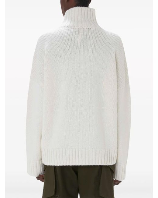 J.W. Anderson White Pullover Mit Popcorn-Patch