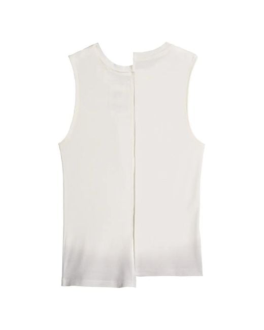 Y-3 White W Knit Dd Tank