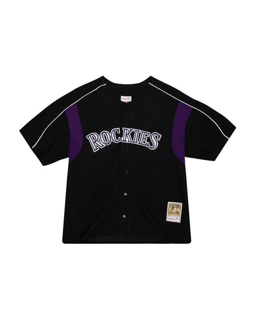 Mitchell & Ness Black Mlb Rockies 2003 Larry Walker Shirt for men