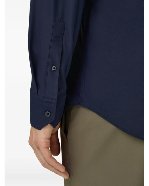 Boggi Blue Slim Fit Collar Shirt for men