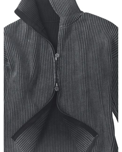 Protémoa Triple-Zipped Cardigan in Gray | Lyst