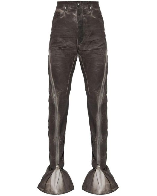 Rick Owens Gray Flared Jeans