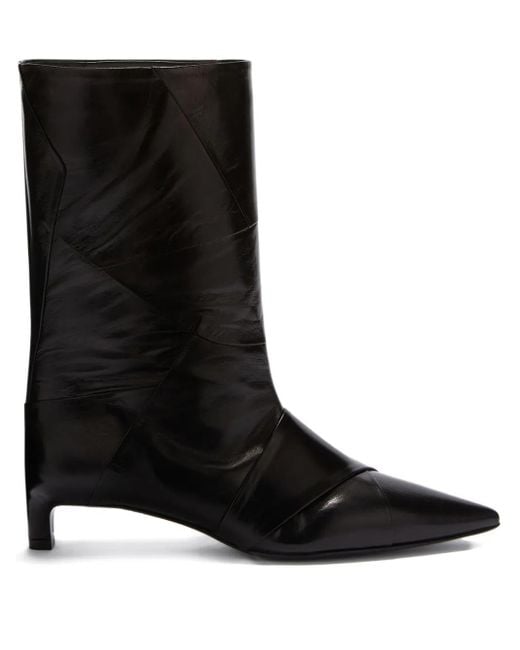 Jil Sander Black Leather Boots