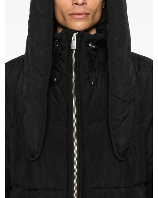 Charles Jeffrey Black Bunny Ears Padded Coat