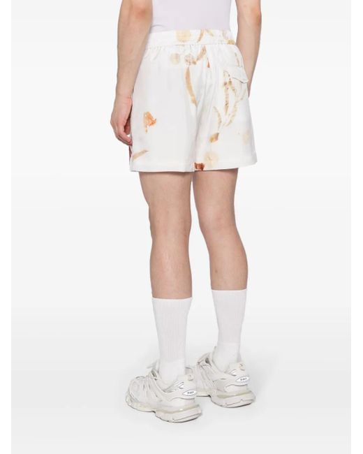 Feng Chen Wang Shorts Mit Abstraktem Print in White für Herren