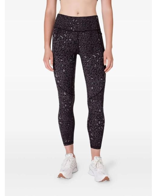 Sweaty Betty Blue Leopard-Print Leggings