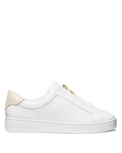 MICHAEL Michael Kors White Keaton Leather Sneakers