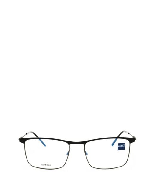 Zeiss White Rectangle-Frame Titanium Glasses for men