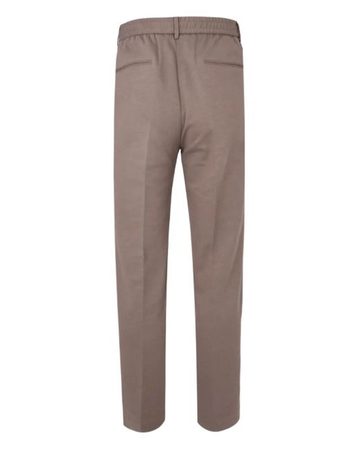 Peserico Gray Button Trousers for men