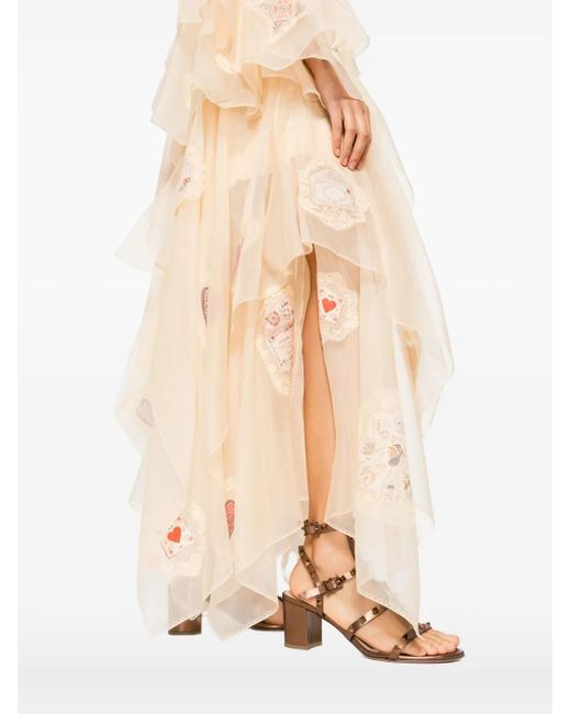 Zimmermann White Spitzenkleid Mit Rüschen