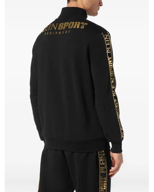 Philipp Plein Black Laminated Sweatshirt for men