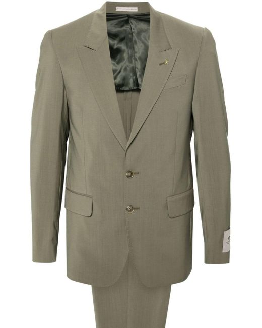 Corneliani Green Single-breasted Virgin Wool-blend Suit for men