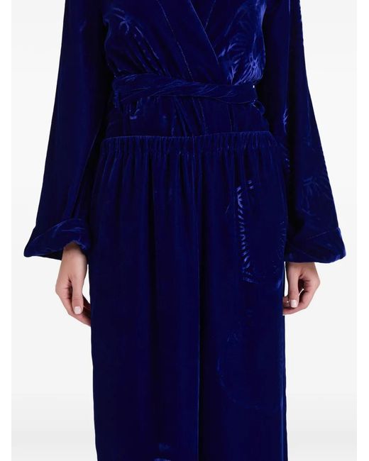 Themis Z Blue Kyma Embossed Trousers