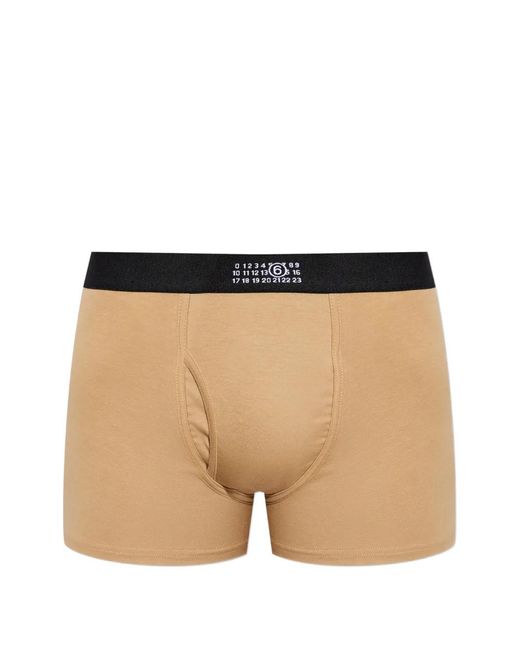 MM6 by Maison Margiela Natural Logo-Waistband Boxers for men