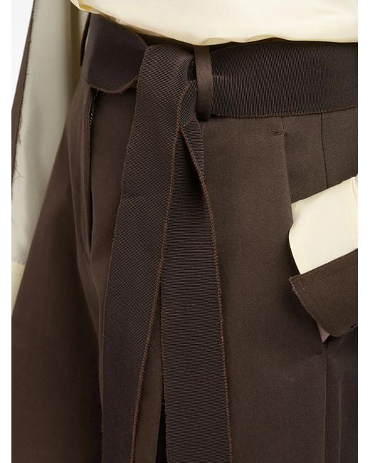 Ports 1961 Brown Pantalon À Design Plissé