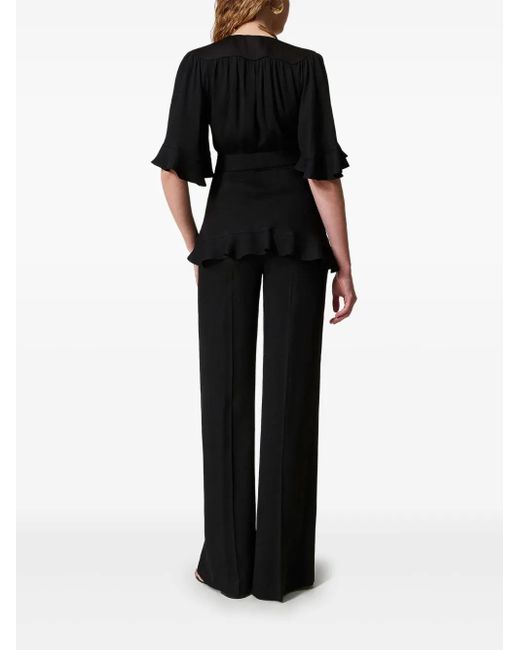 Twinset Black Flared Trousers