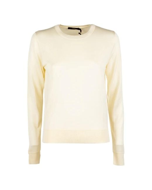 Seventy White Ribbed-Trim Sweatshirt