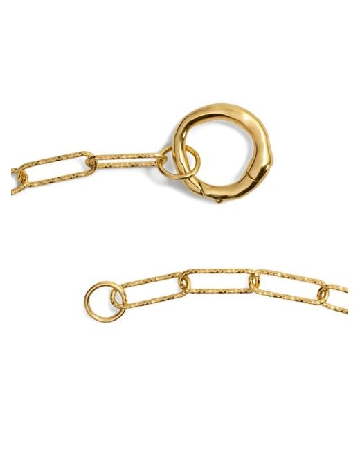Monica Vinader White Textured-Chain Necklace
