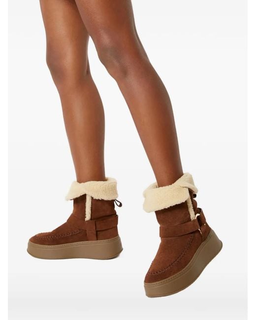 Odissi Brown Suki Harnessed Suede Boots