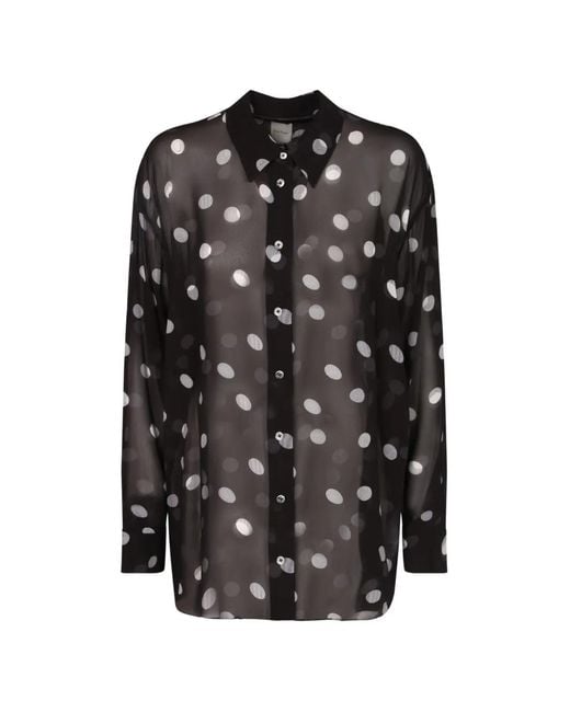 Paul Smith Black Polka-Dot Sheer Shirt