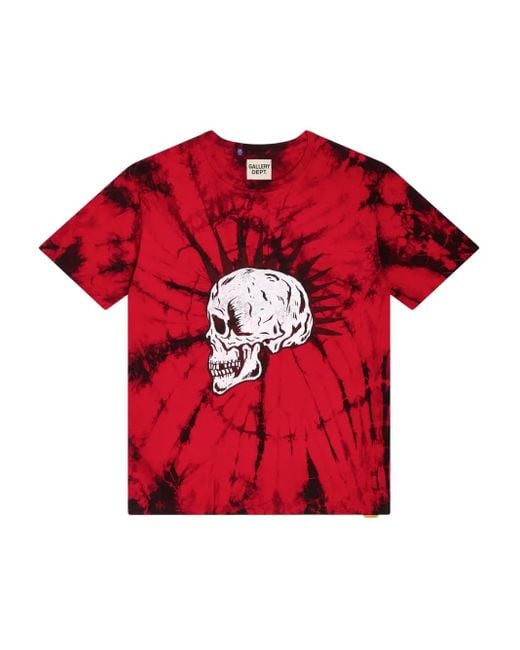 GALLERY DEPT. Red Tie-Dye T-Shirt for men