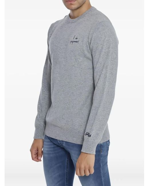Mc2 Saint Barth Gray Heron Sweatshirt for men