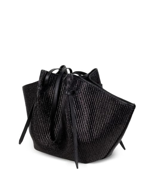 Yuzefi Black Drawstring Clutch Bag