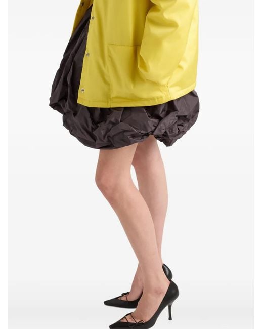 Prada Technische Taffeta Rok in het Brown