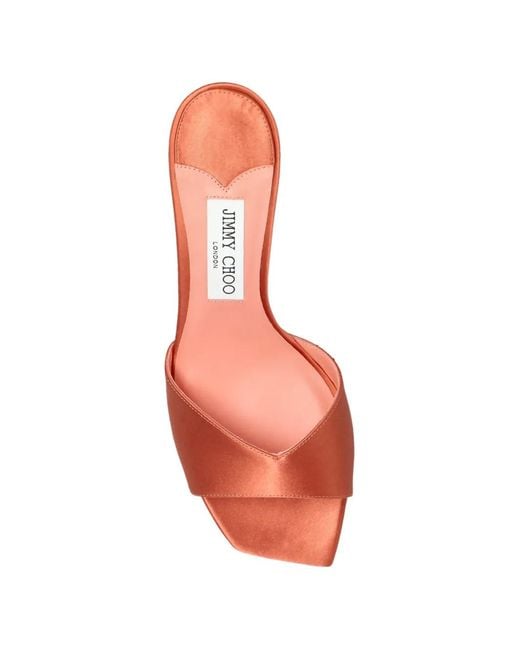 Jimmy Choo Pink Skye 70 Satin Sandals