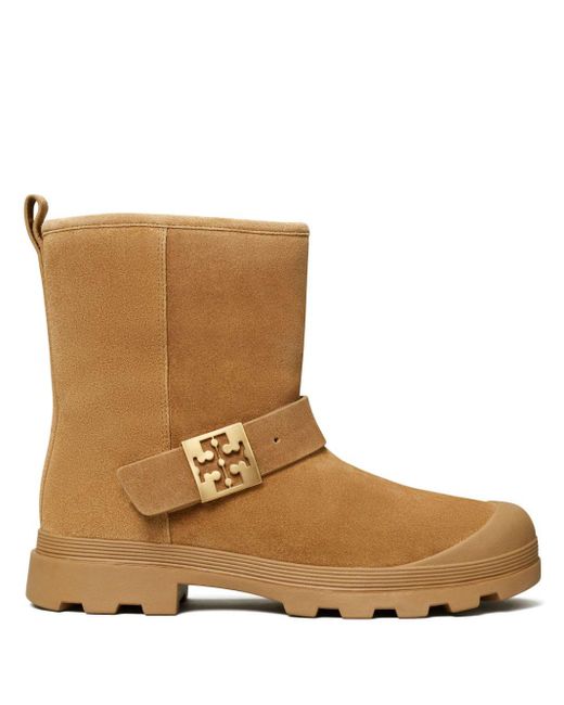 Tory Burch Brown Mellow Shearling Boots