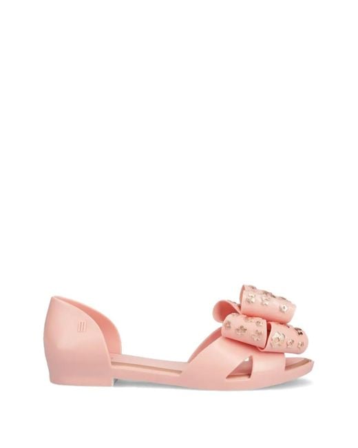 Melissa Pink Seduction Vi Ad Bow-Detail Floral-Print Sandals