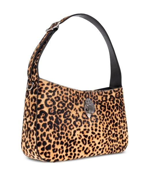 Kurt Geiger Metallic Bond Leopard-Print Shoulder Bag