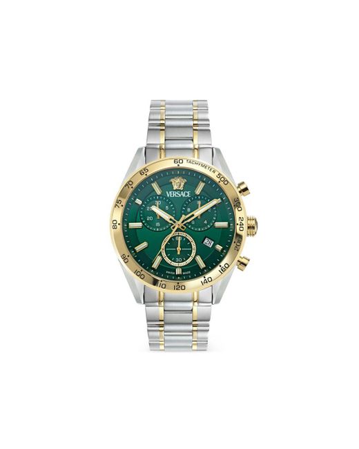Versace V-Code Chronograph 41mm in Green für Herren