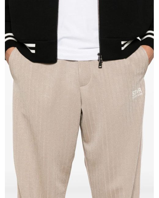 Golden Goose Deluxe Brand Natural Logo-Print Track Pants for men