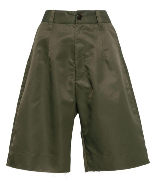 VAQUERA Green High-waist Wide-leg Shorts