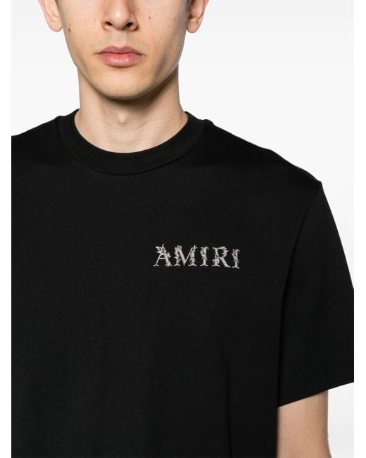 Amiri Black T-shirt Ma Baroque Logo for men