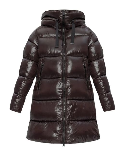 Save The Duck Black Hooded Quilted Coat