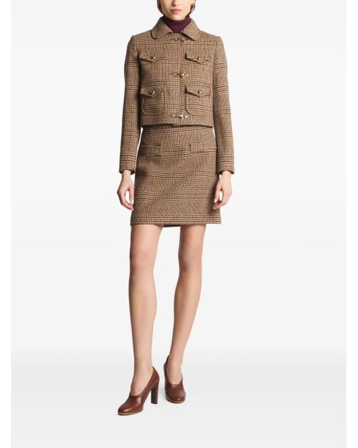 Fay Brown Checked Jacket