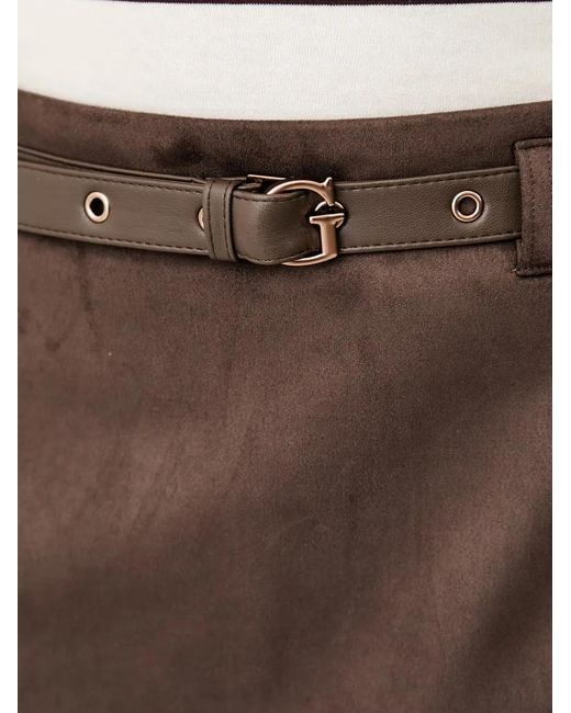 Guess Brown Suede Mini Skirt