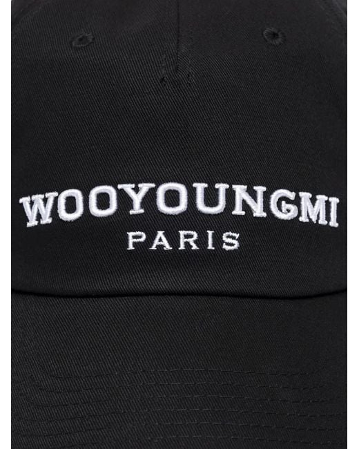 Wooyoungmi Black Embroidered-Logo Baseball Cap for men