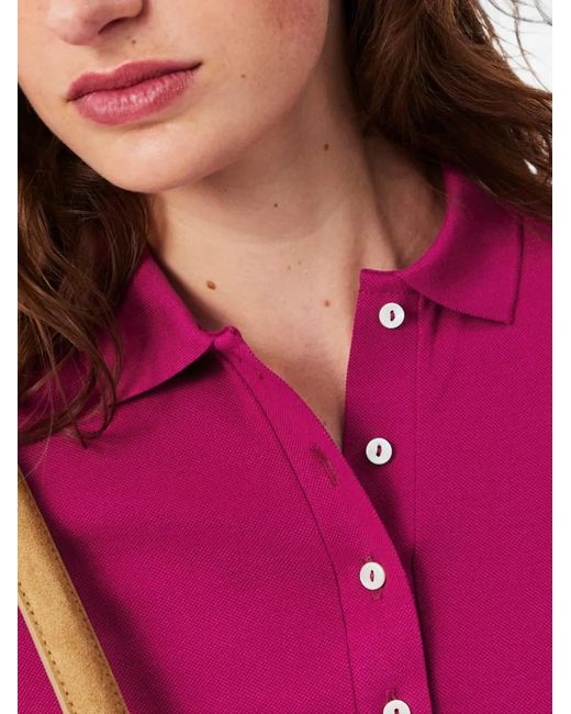 Lacoste Pink L.12.D Logo-Patch Polo Shirt